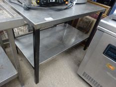 Stainless table and shelf