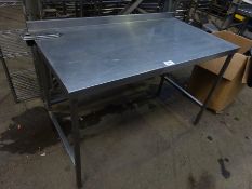 Stainless steel prep table