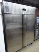 Polar double door upright fridge