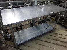 Stainless steel prep table