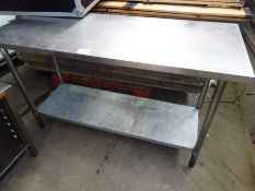 Stainless steel prep table