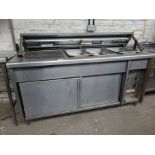 Bain Marie hot cupboard with sliding doors