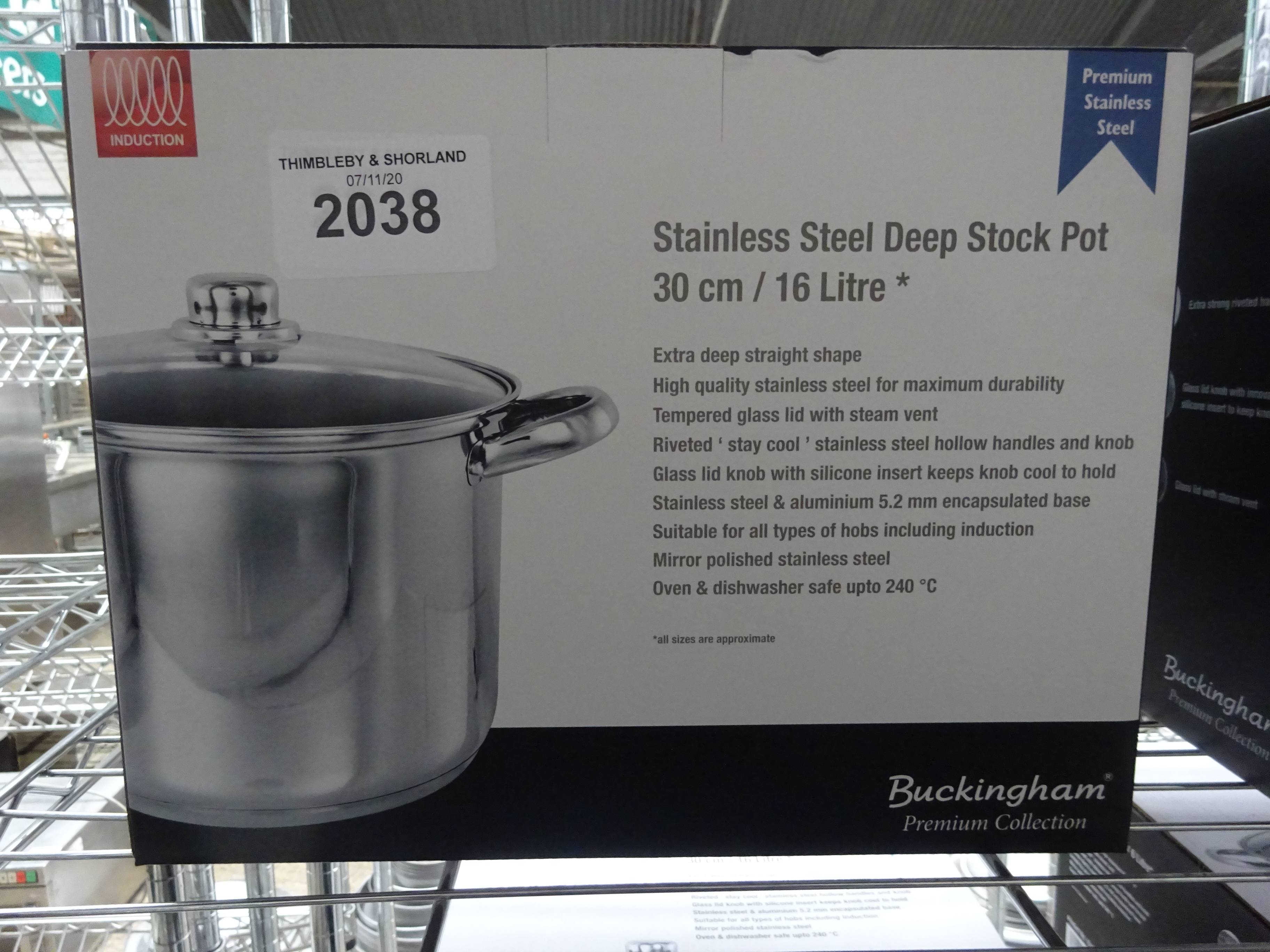 Stainless steel stock pot
