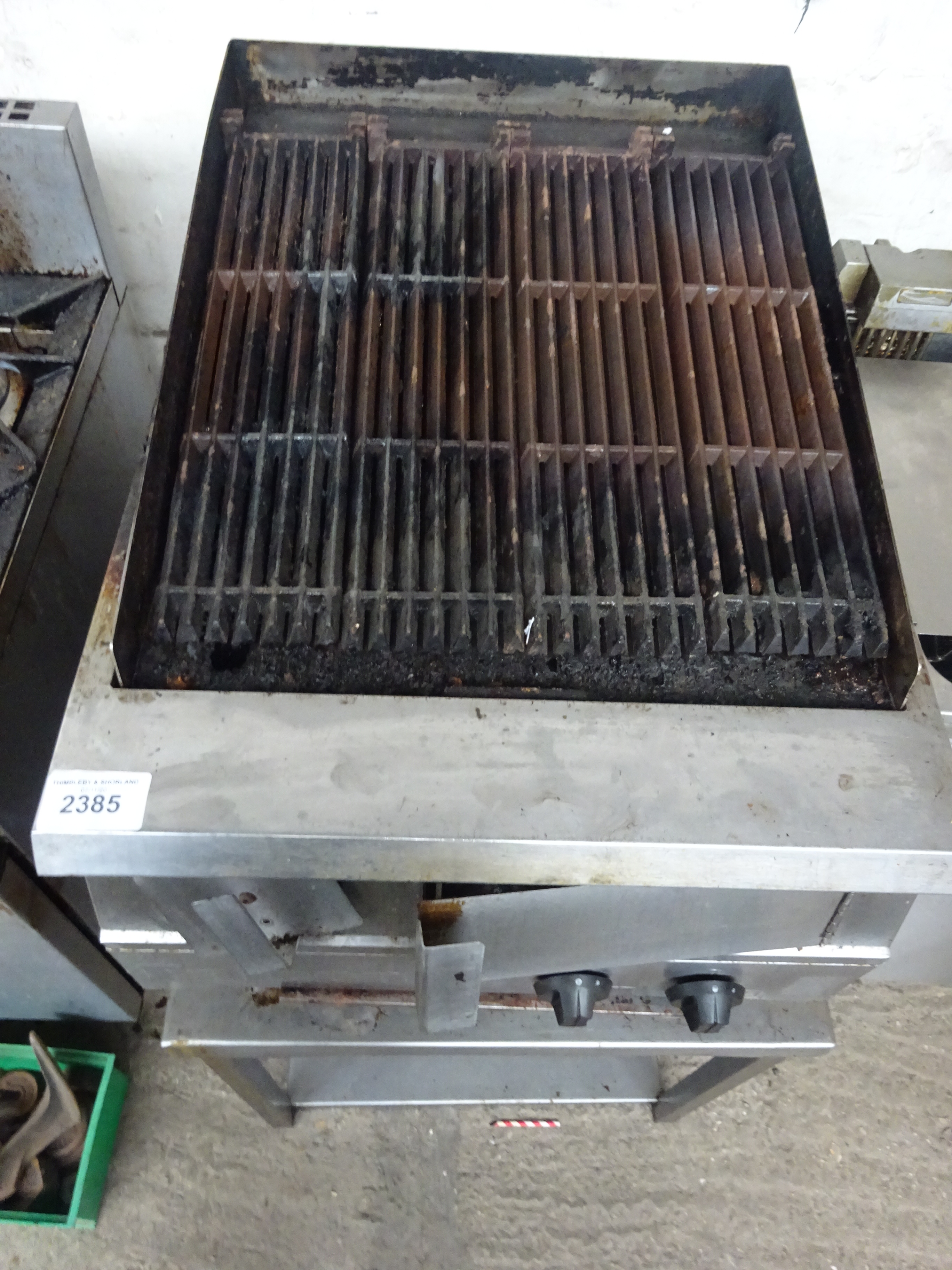 2 burner chargrill on stand - Image 2 of 2