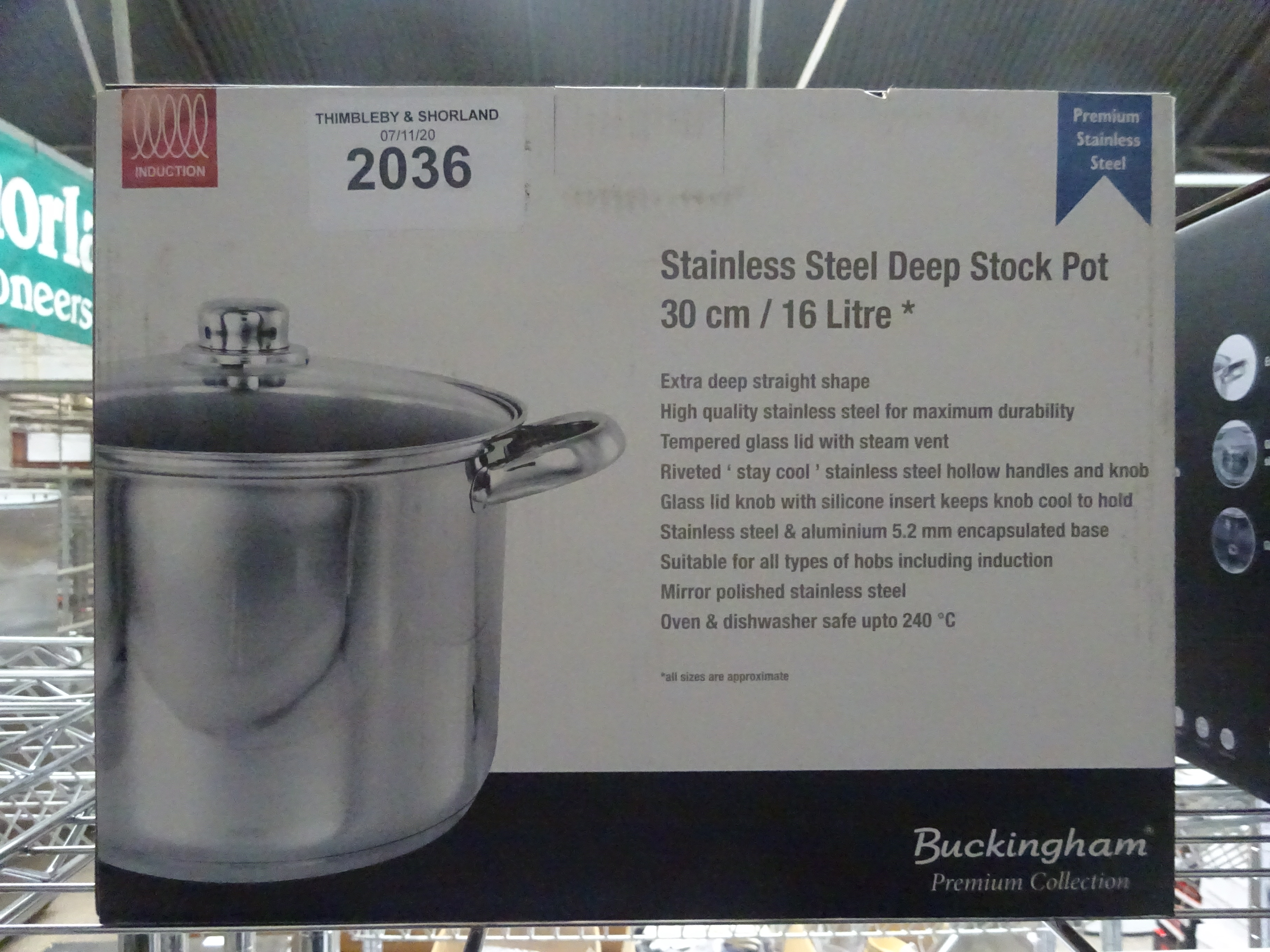 Stainless steel stock pot