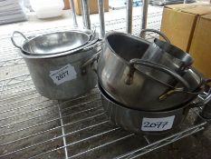 Quantity of stainless steel pots