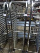 Stainless steel tray trolley