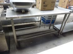 Stainless steel prep table