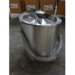 2 stainless steel ice buckets