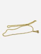 18ct gold flat chain necklace.