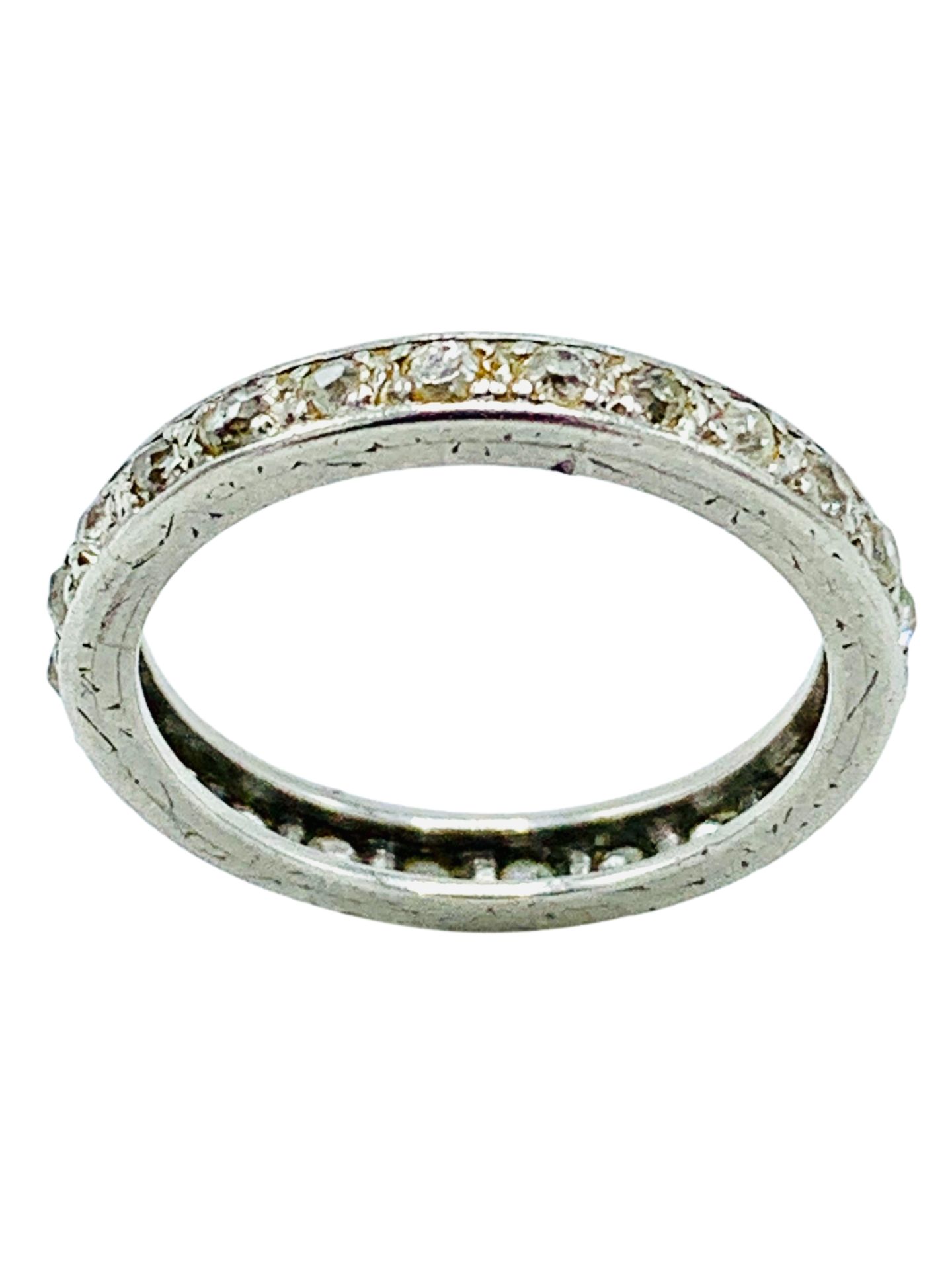 White gold and platinum diamond eternity ring. - Image 6 of 6