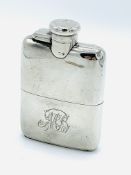 Hallmarked silver hip flask.