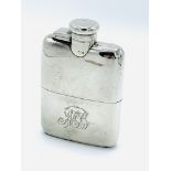 Hallmarked silver hip flask.