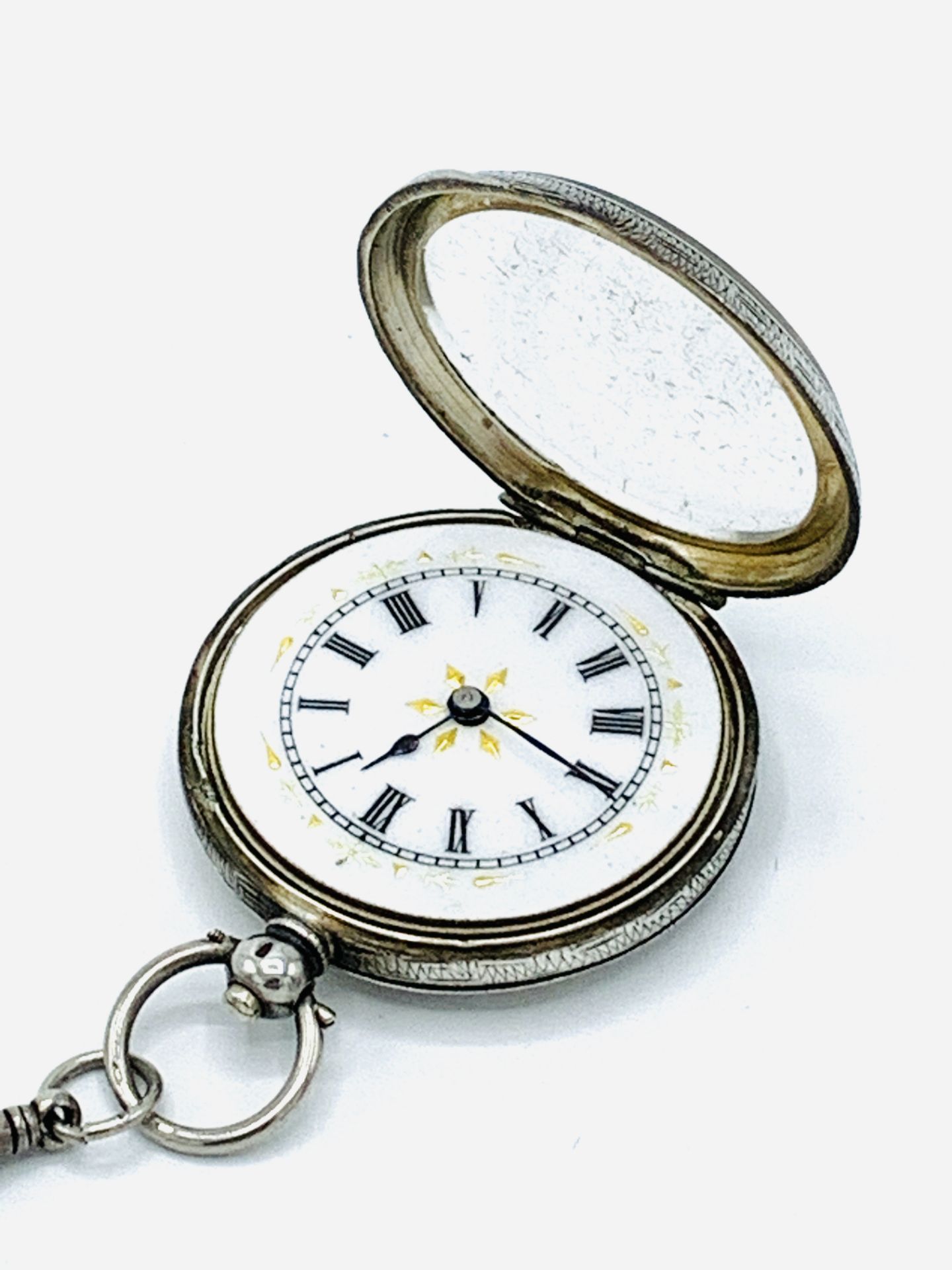 935 silver cased small pocket watch - Image 2 of 4