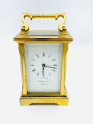 Garrard and Co gilt cased carriage clock.