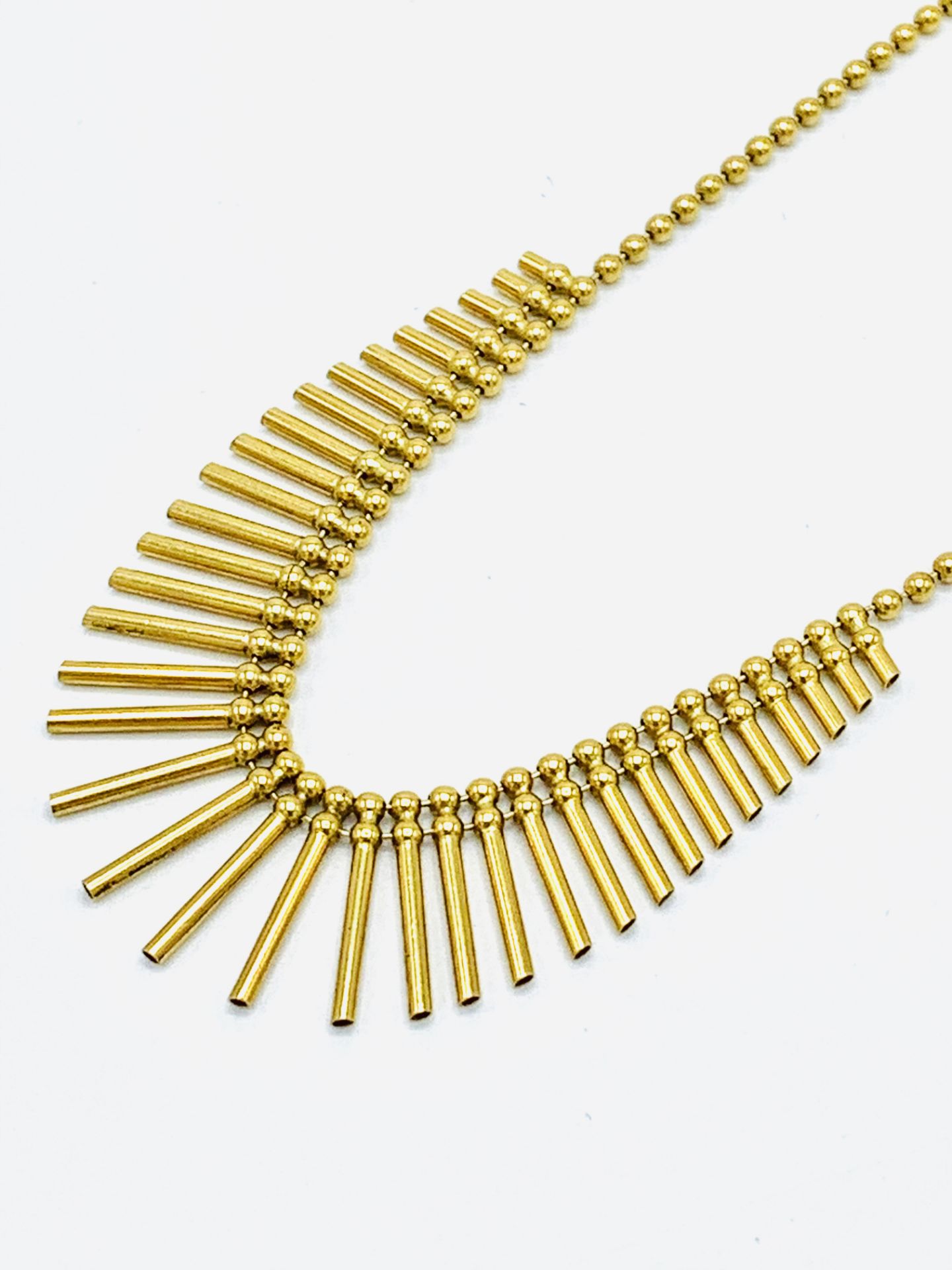 750 gold pin necklace. - Image 5 of 5