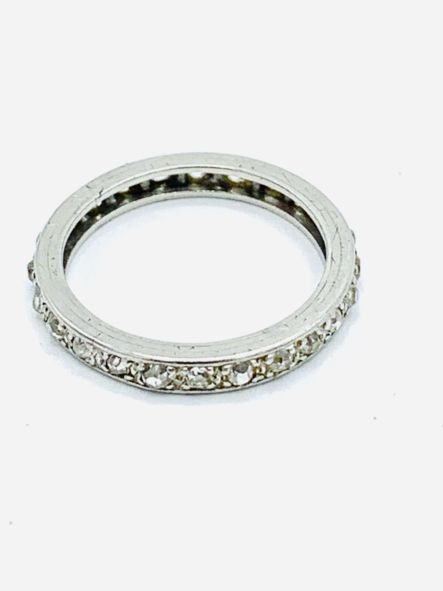 White gold and platinum diamond eternity ring. - Image 2 of 6