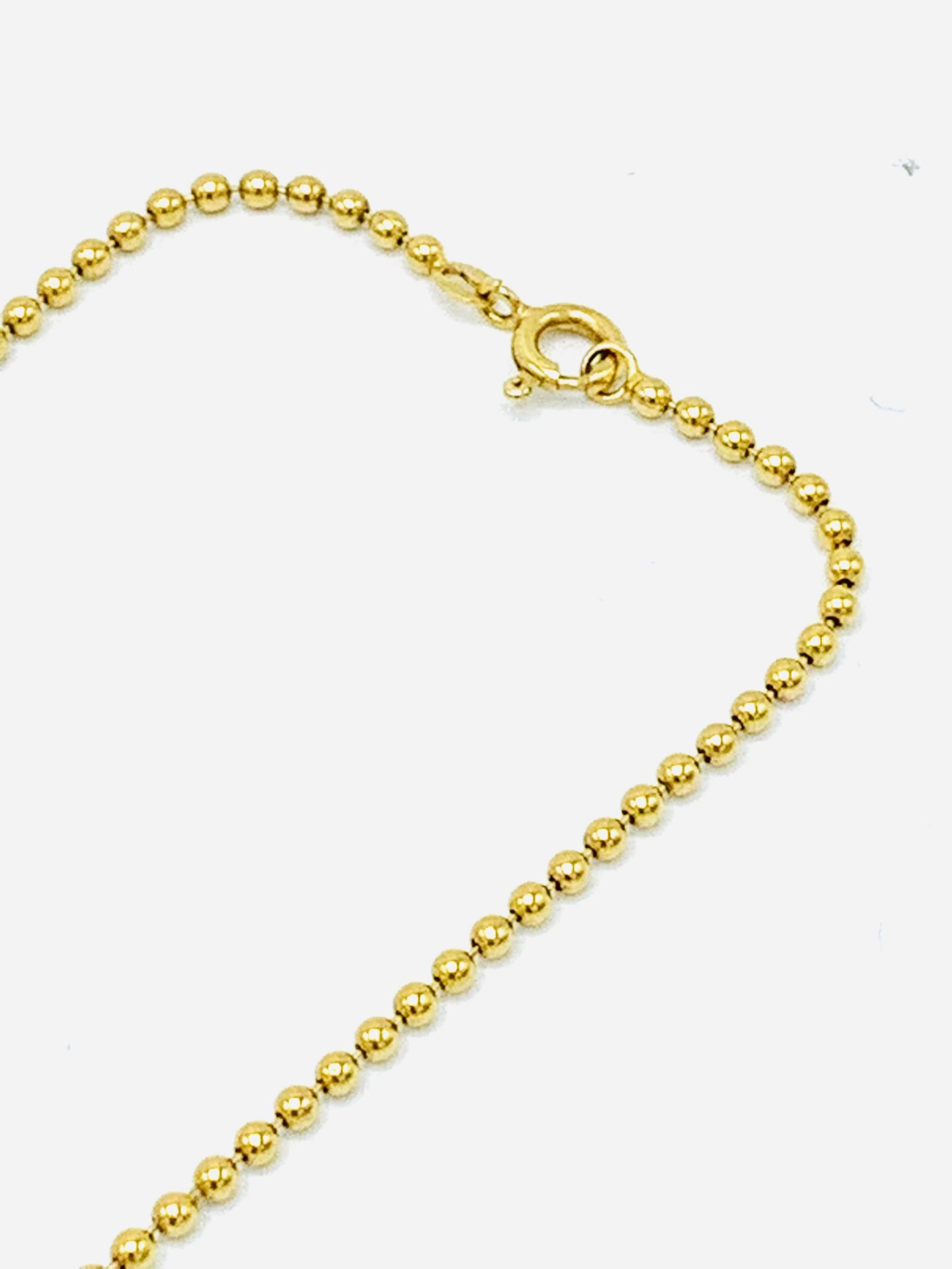 750 gold pin necklace. - Image 3 of 5