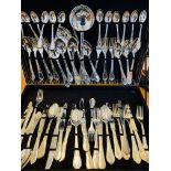 51 piece Italian 800 silver cutlery set.