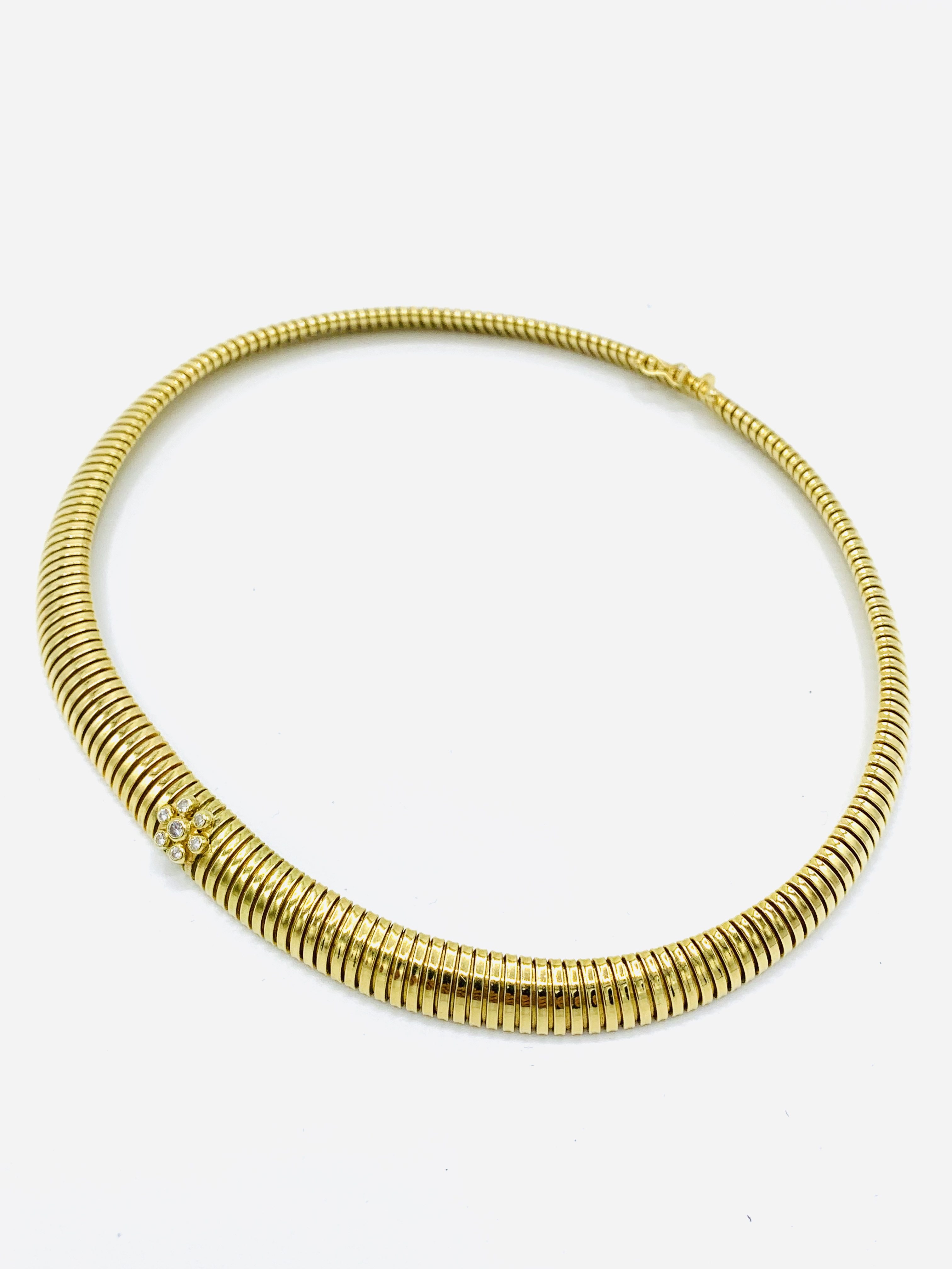 18ct gold turbogaz collar necklace. - Image 4 of 6