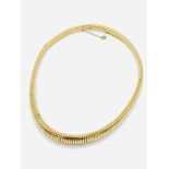 18ct gold turbogaz collar necklace.