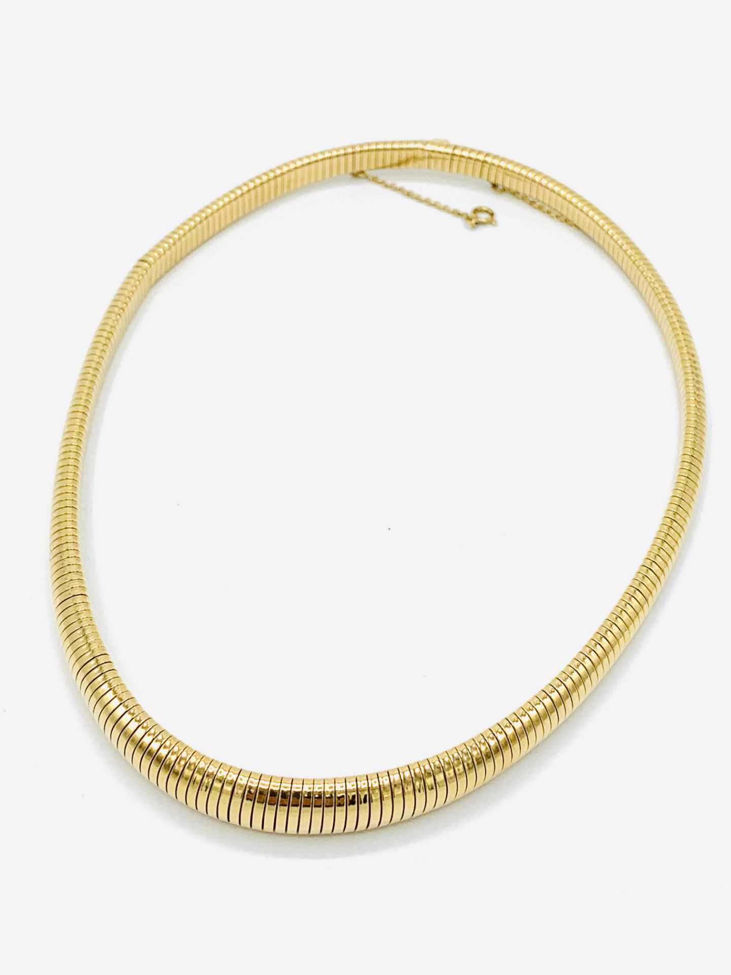 18ct gold turbogaz collar necklace.