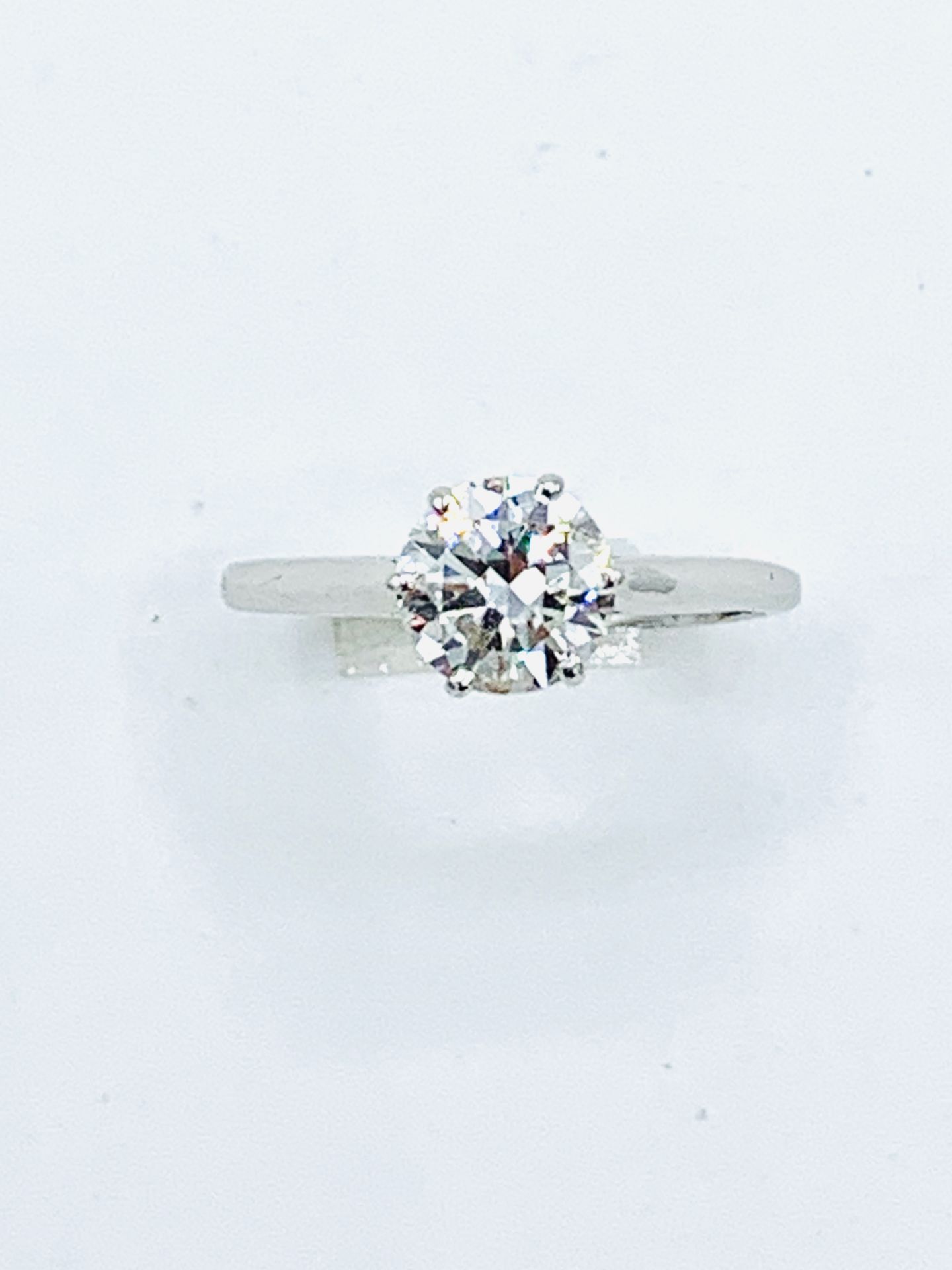 White gold diamond solitaire ring. - Image 8 of 9