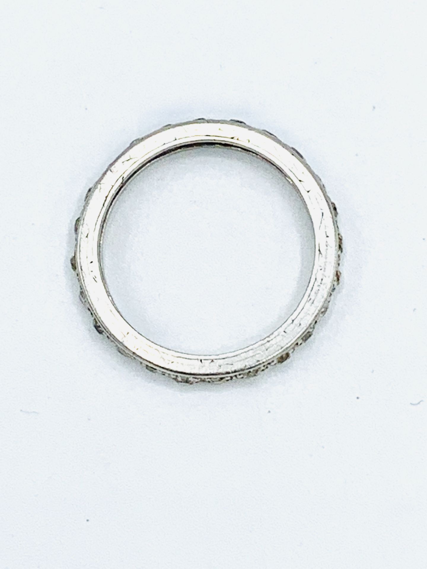 White gold and platinum diamond eternity ring. - Image 3 of 6