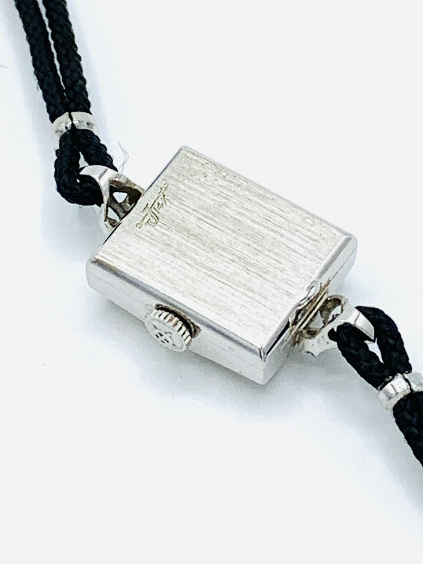 14k white gold cased Zodiac cocktail watch. - Image 3 of 3