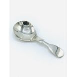 Sterling silver tea caddy spoon.