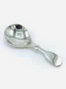Sterling silver tea caddy spoon.
