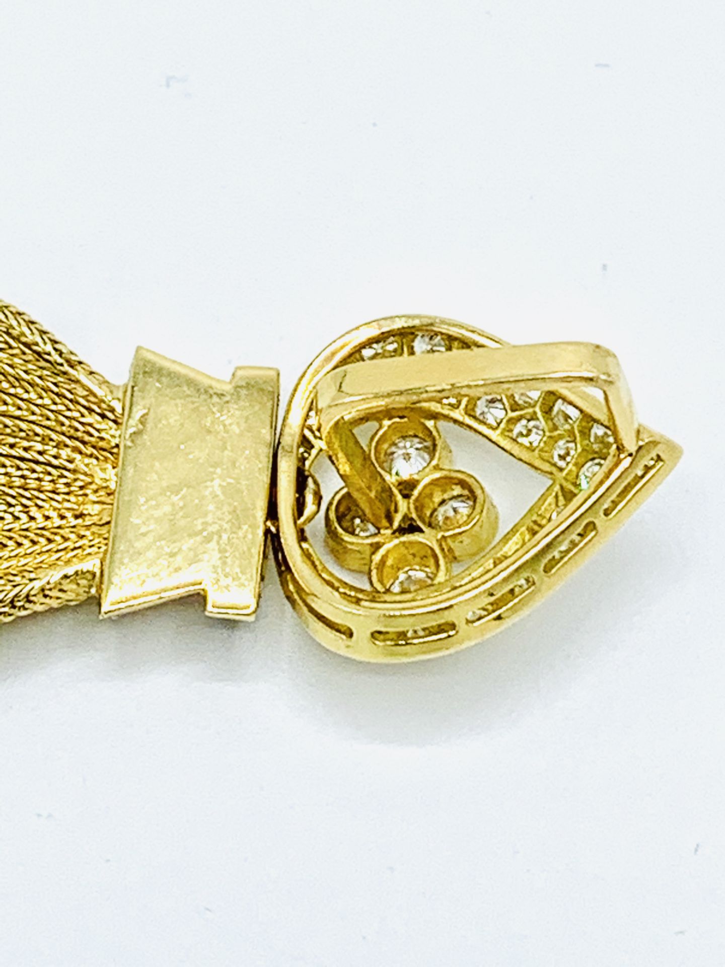Sapphire and diamond tassel pendant. - Image 4 of 5