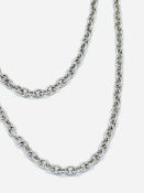 18ct white gold extendable chain by Leonaroi Gioielli.