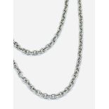 18ct white gold extendable chain by Leonaroi Gioielli.