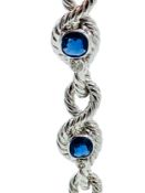 18ct white gold and graduated sapphire twisted bracelet.