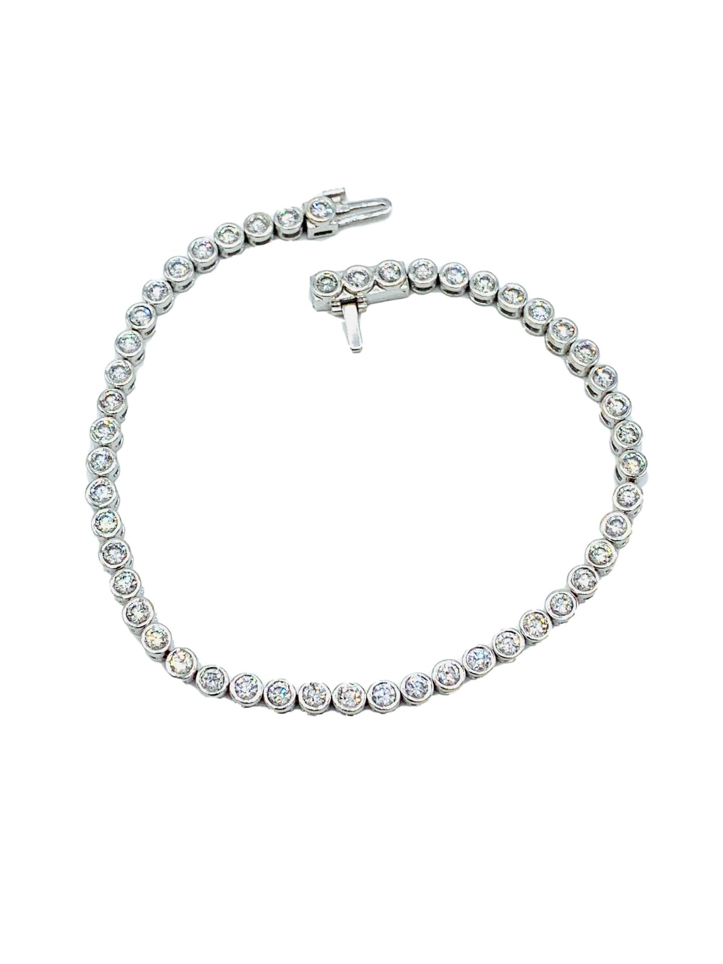 18ct white gold and diamond tennis bracelet. - Image 2 of 7
