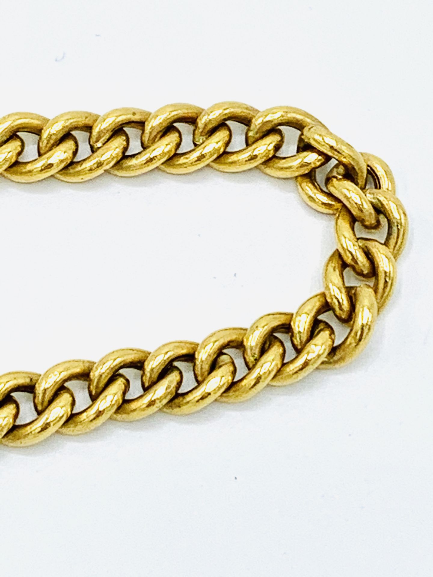 750 gold chain link bracelet. - Image 4 of 7