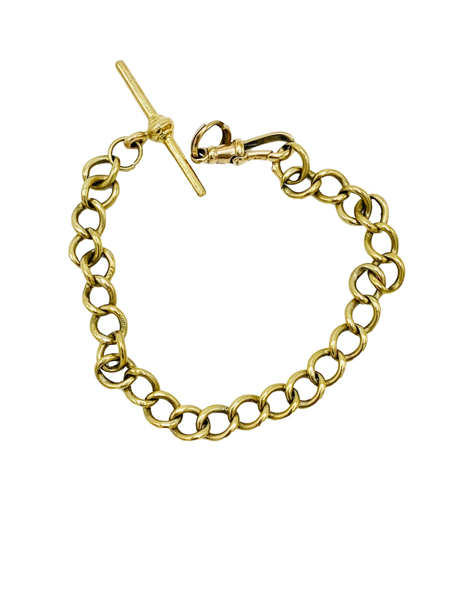 9ct gold fob chain. - Image 3 of 5