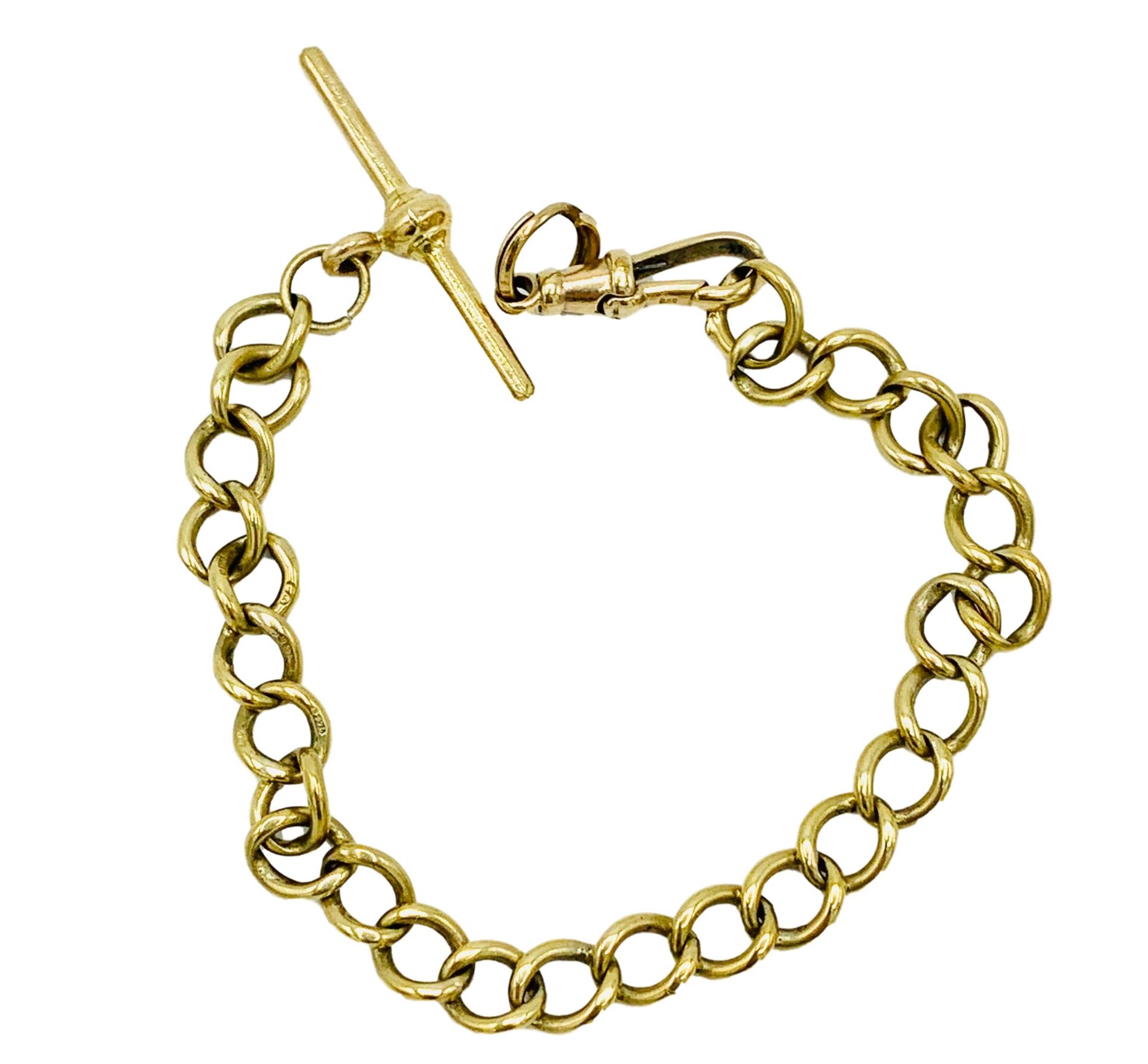 9ct gold fob chain.