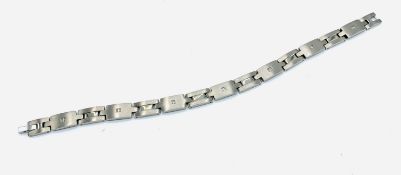 "Gems TV" Titanium and diamond men's bracelet.