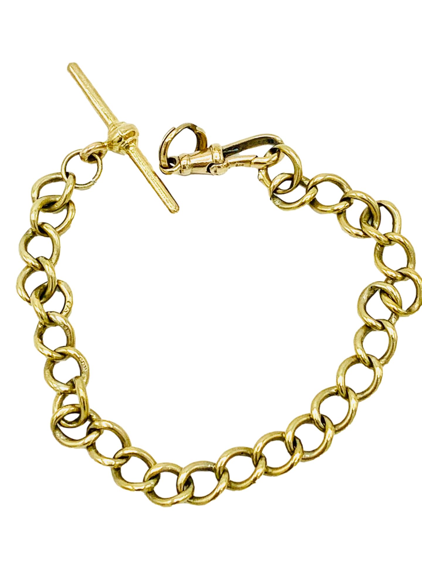 9ct gold fob chain. - Image 2 of 5