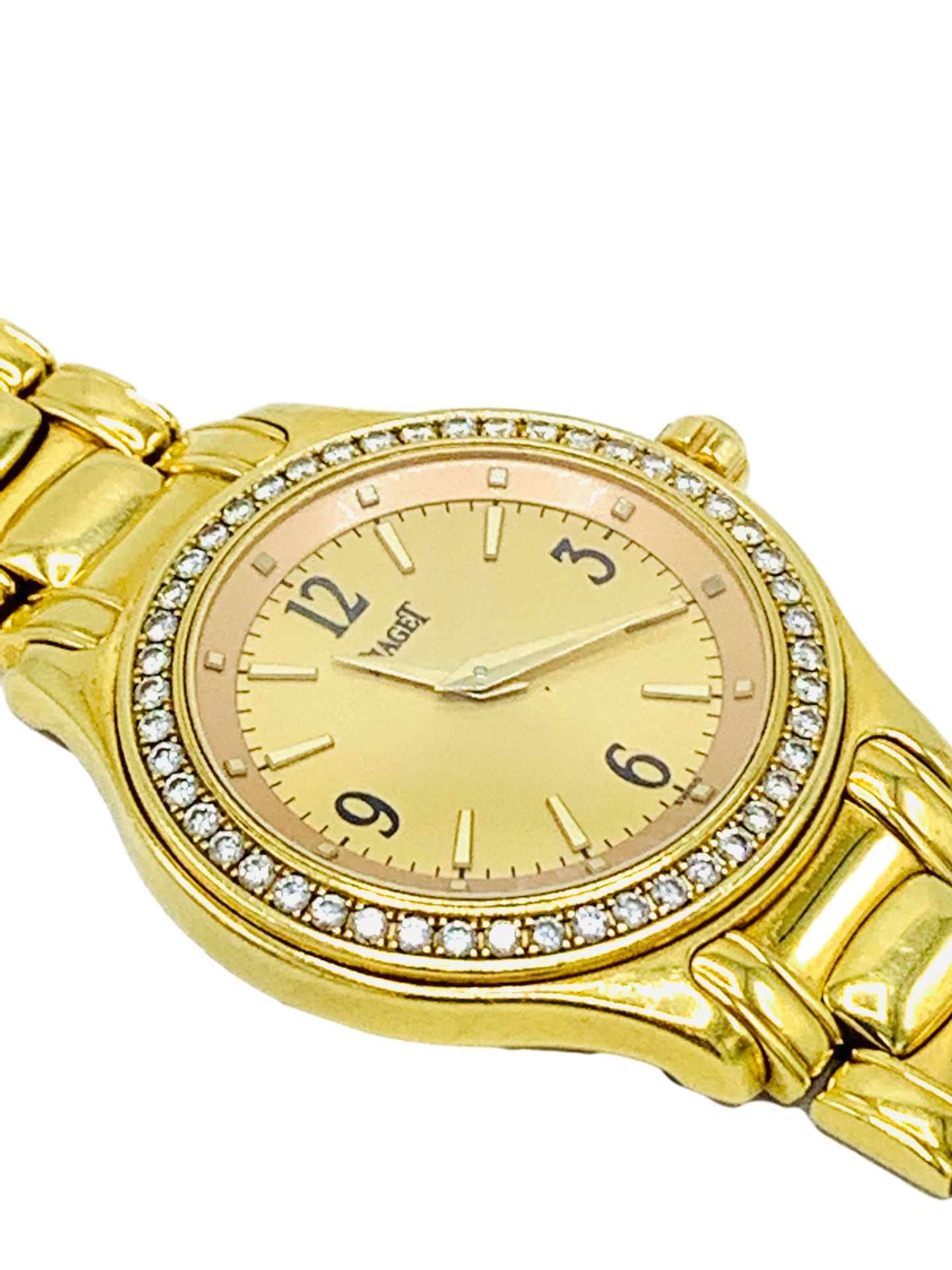 18ct gold cased Piaget watch.