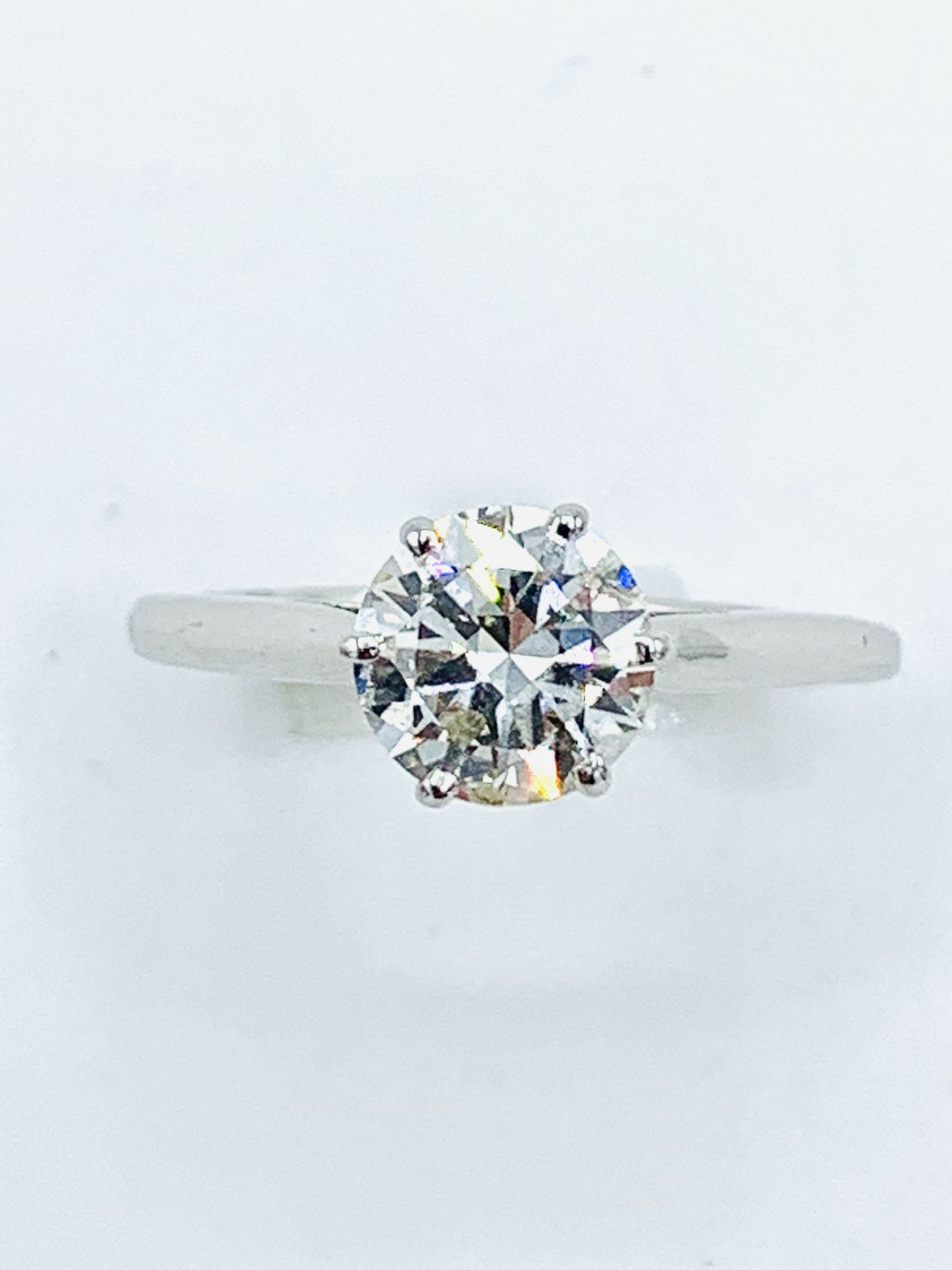 White gold diamond solitaire ring. - Image 5 of 9