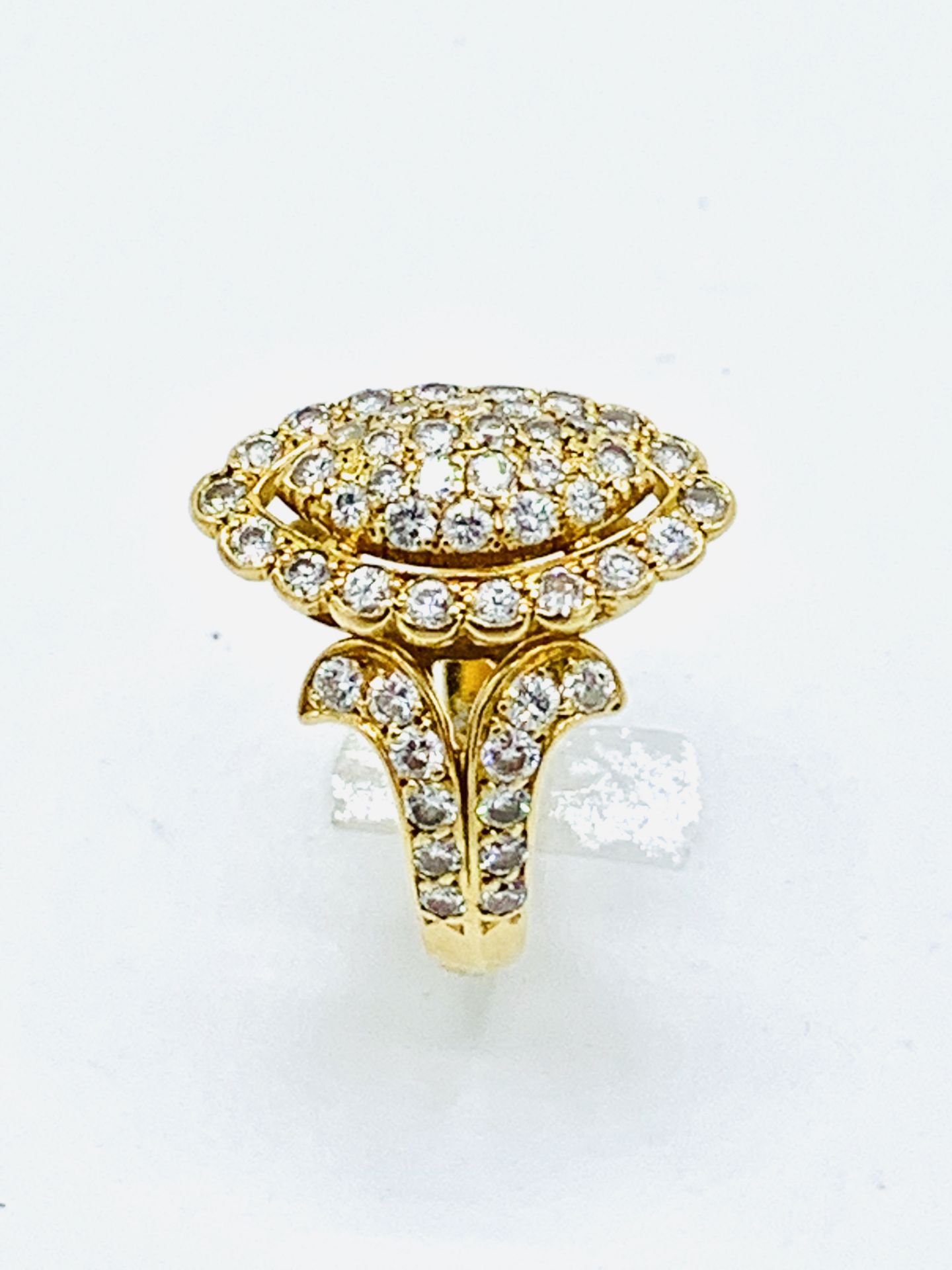 18ct gold Cartier marquise ring. - Image 3 of 5