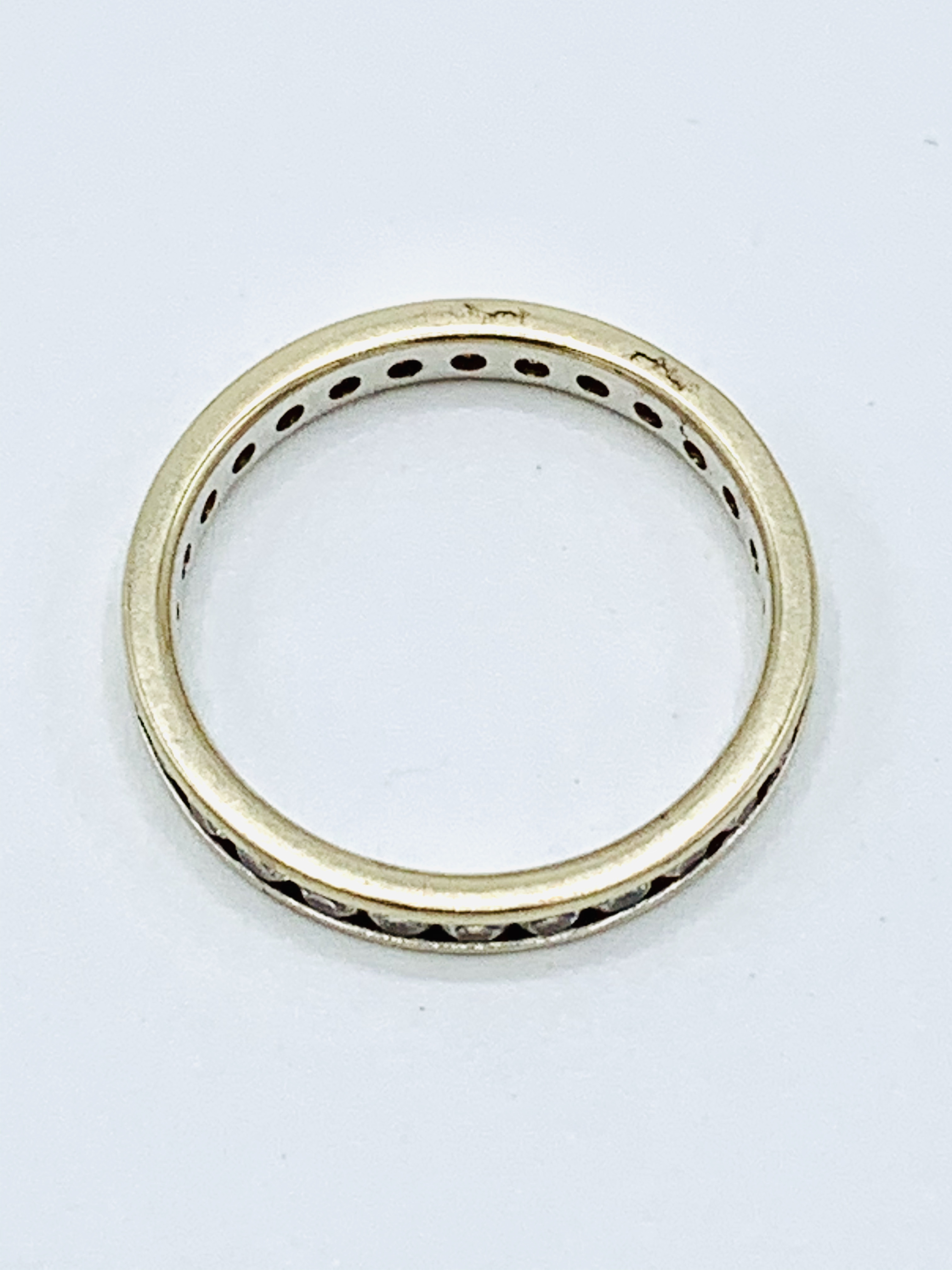 18ct white gold channel set diamond eternity ring. - Image 2 of 3