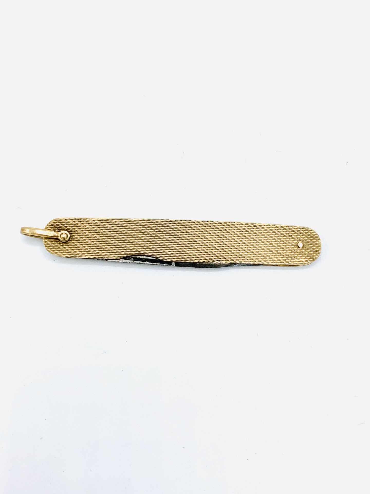 9ct gold machine turned case pocket knife by Asprey. - Image 3 of 4