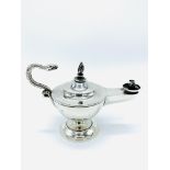 Aladdin's lamp style table/cigar lighter, with serpent handle.