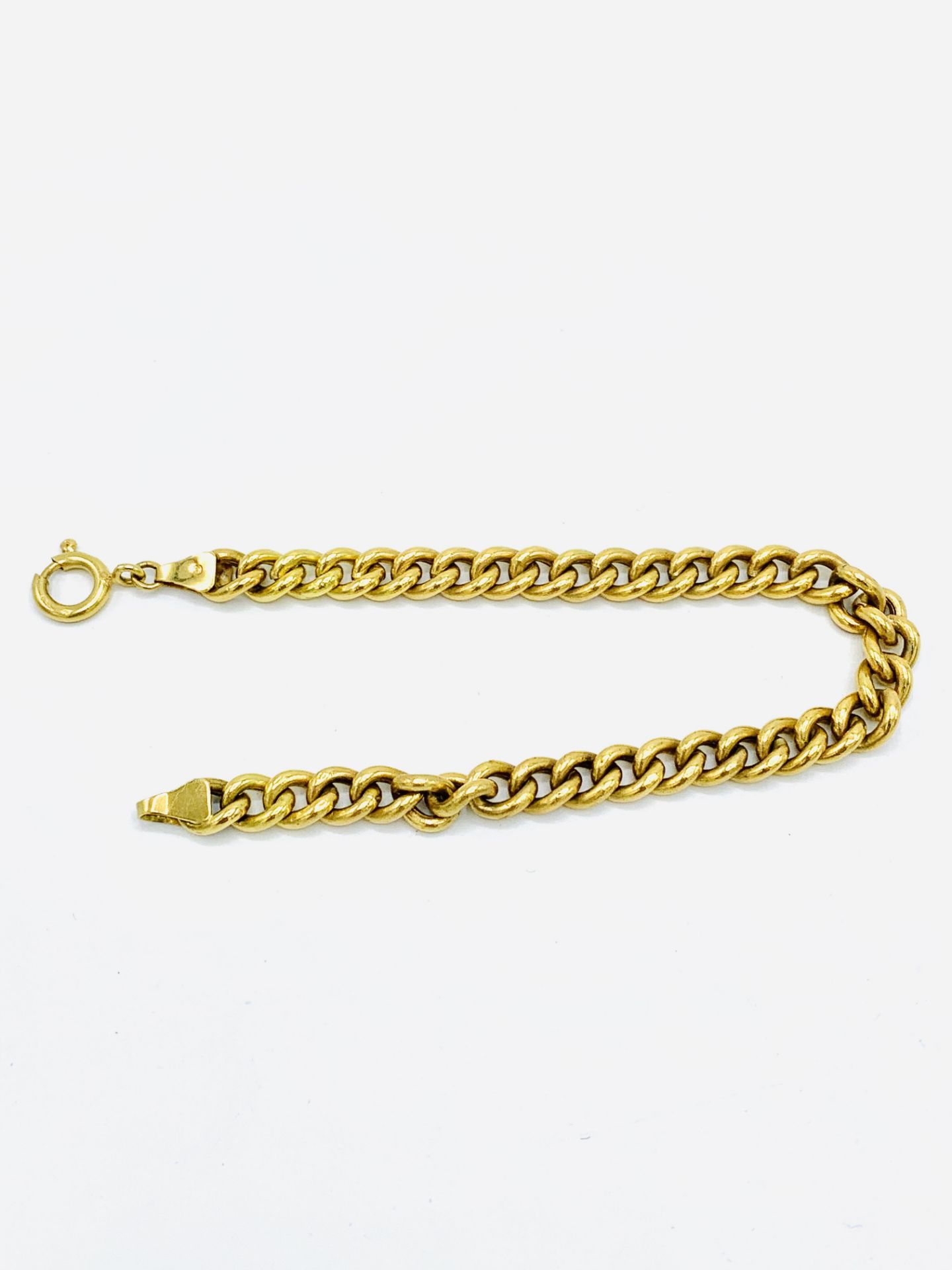 750 gold chain link bracelet. - Image 3 of 7