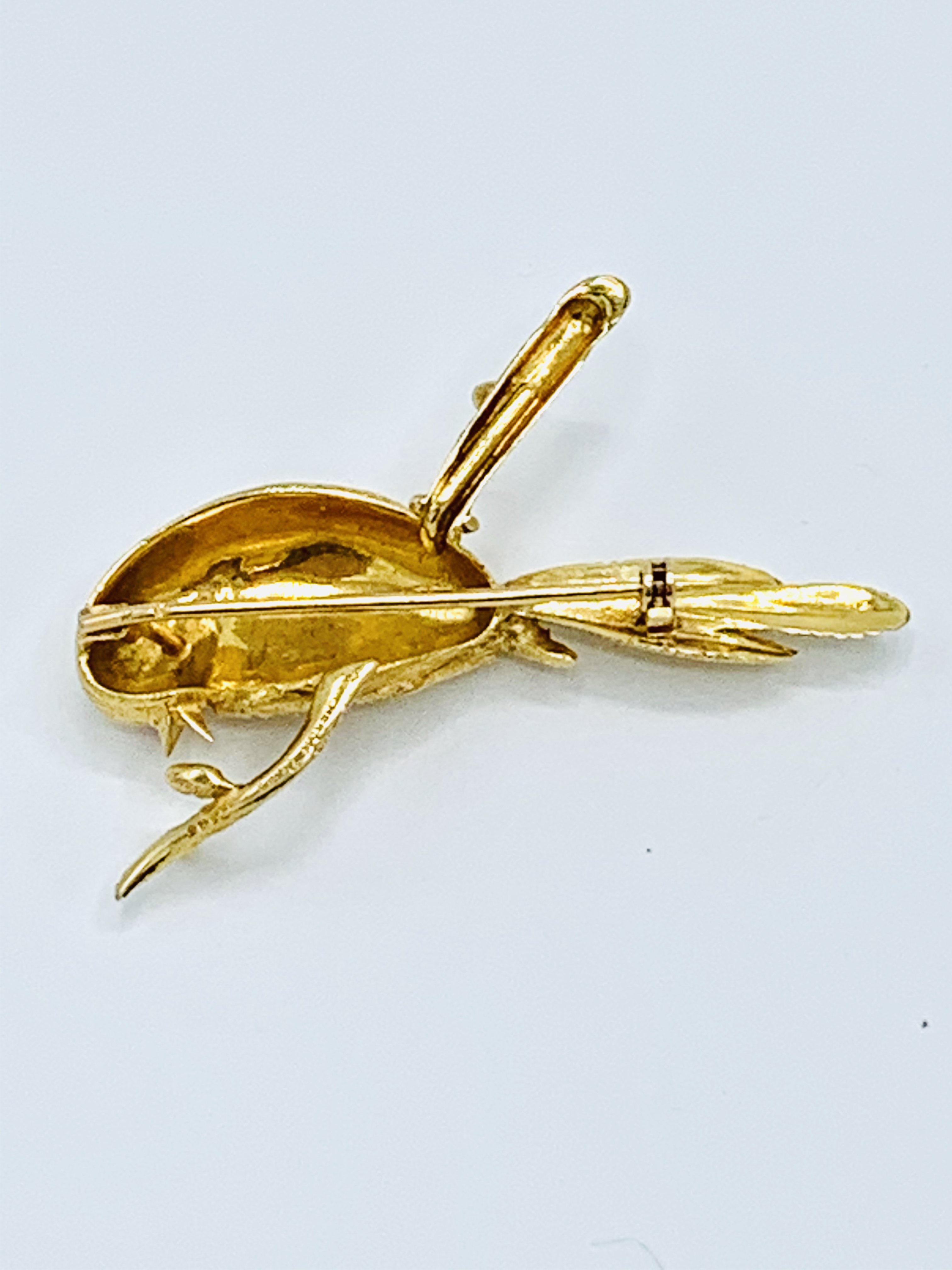 18ct gold Boucheron, Paris bird brooch with ruby eye. - Image 2 of 4