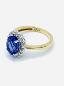 18ct gold, tanzanite and diamond ring.